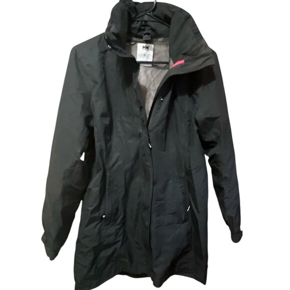 Helly Hansen Jackets & Blazers - Helly Hansen Weatherproof Hooded Raincoat in Black - Size XS
